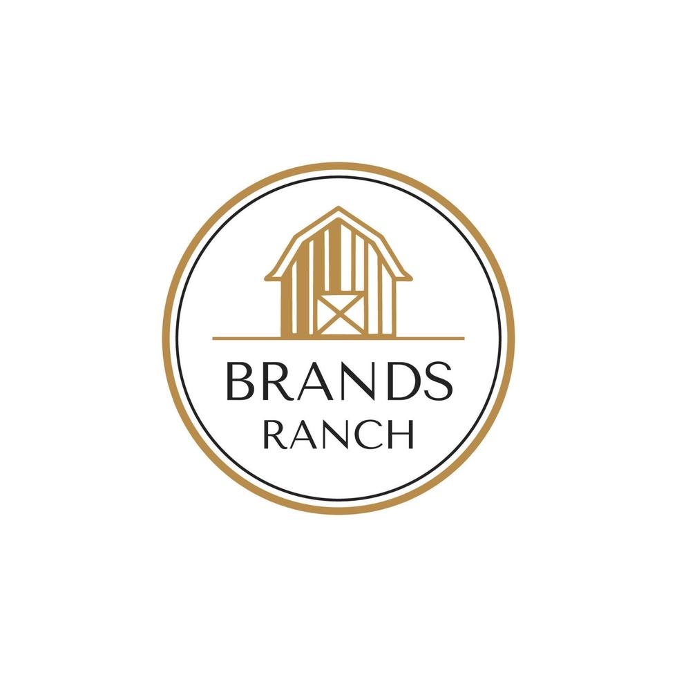 fienile ranch logo design modello ispirazione vettore