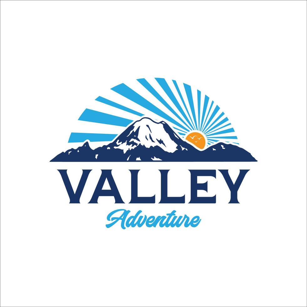 blu valle avventura logo design modello ispirazione vettore