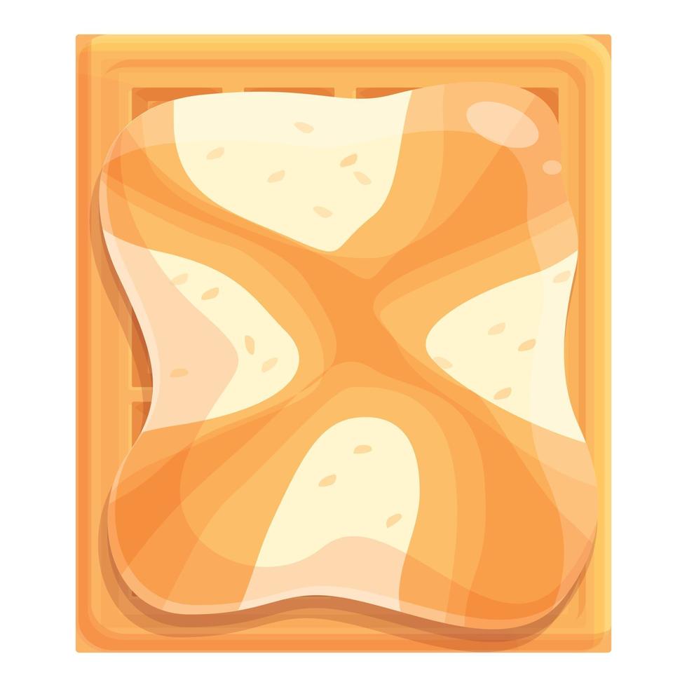 crema miele cialda icona cartone animato vettore. frutta cibo vettore