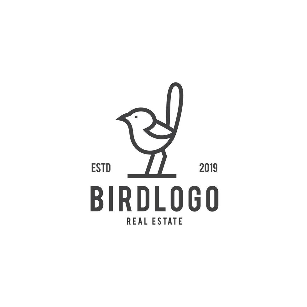 piccolo uccello logo design modello ispirazione - vettore