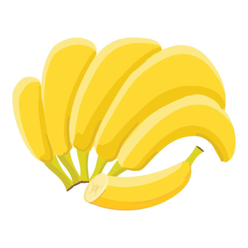 mazzo di Banana icona cartone animato vettore. frutta cibo vettore