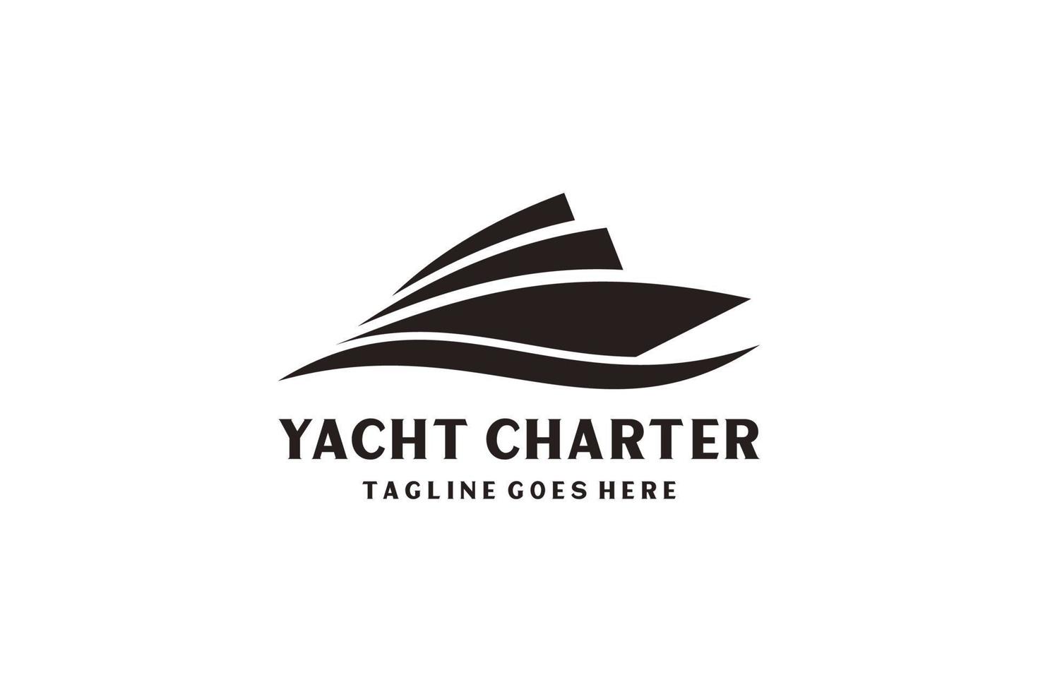 yacht crociera logo design ispirazione con minimalista arte stile. vettore