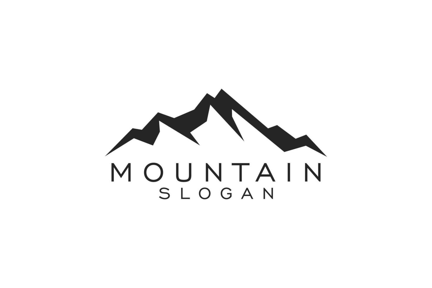 ispirazione per il design del logo hipster di montagna, viaggio, avventura vettore
