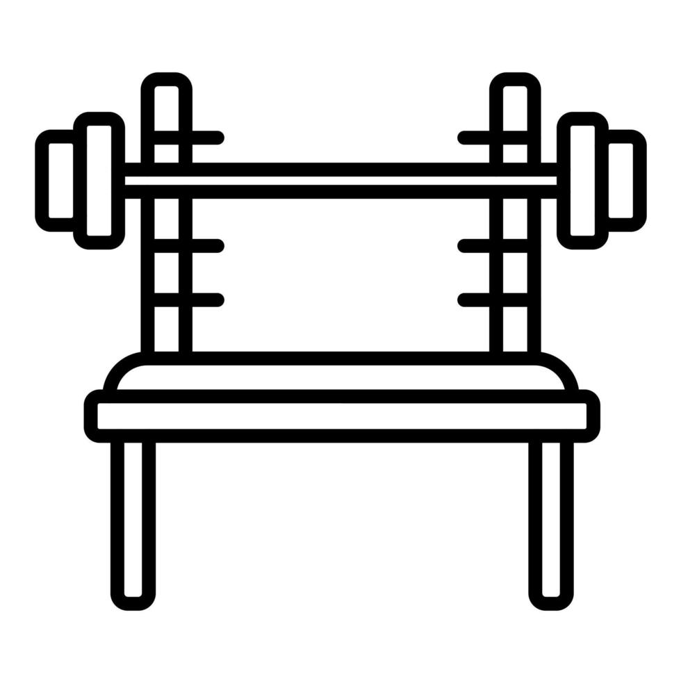 regolabile panchina linea icona vettore