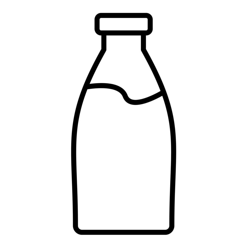 icona della linea della bottiglia di latte vettore