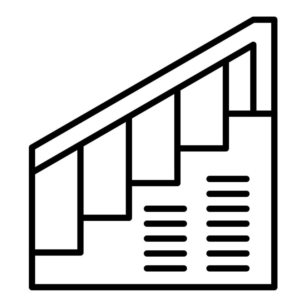 icona della linea delle scale vettore