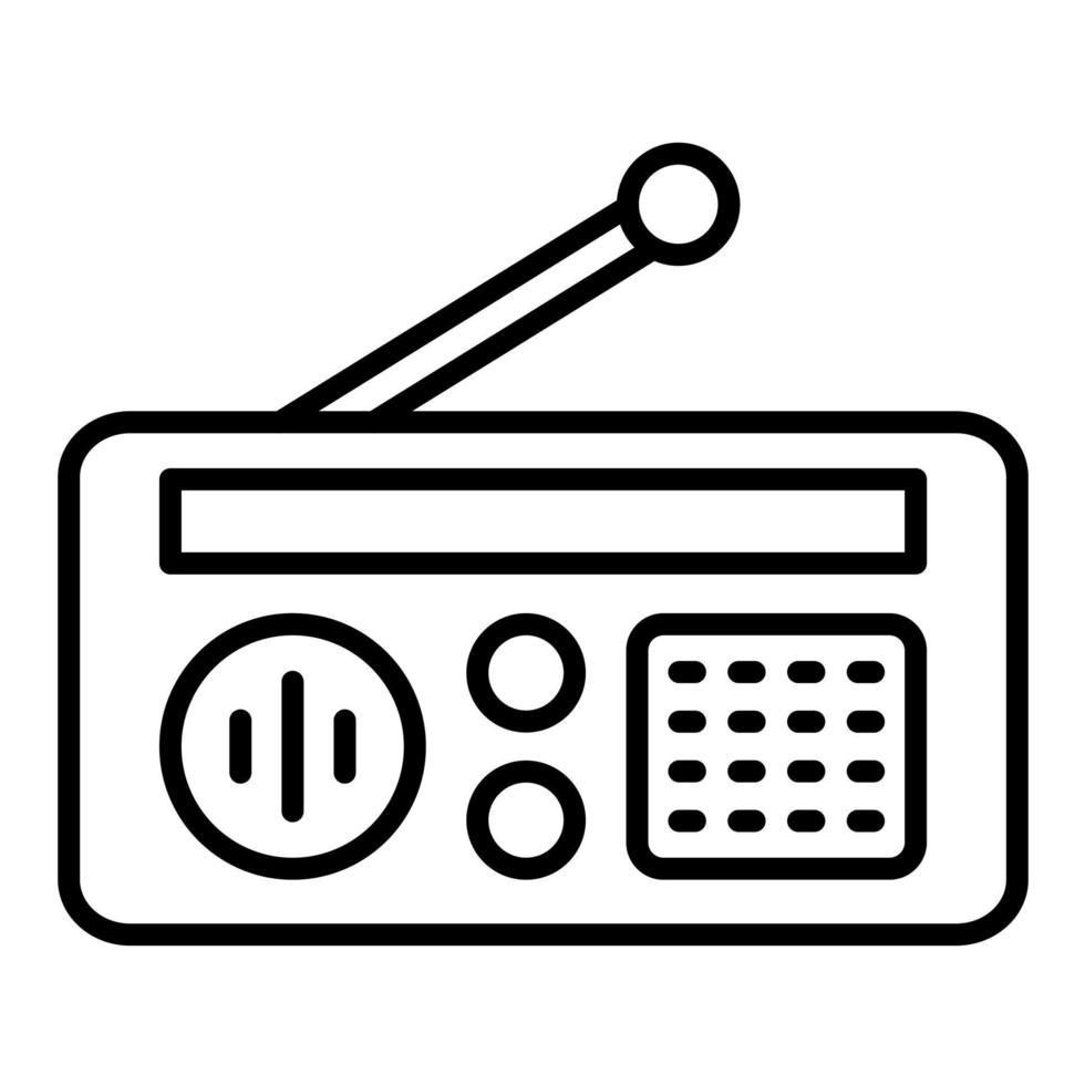 icona della linea radio vettore