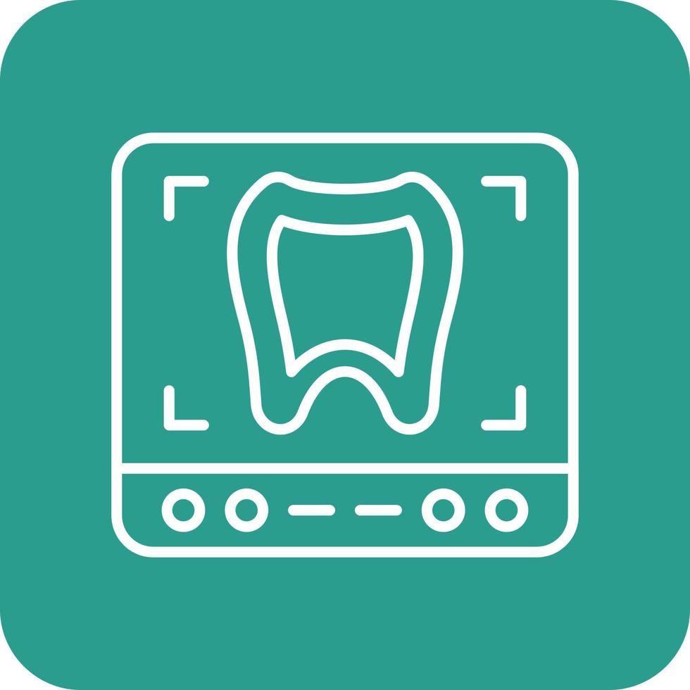 dente raggi X linea il giro angolo sfondo icone vettore