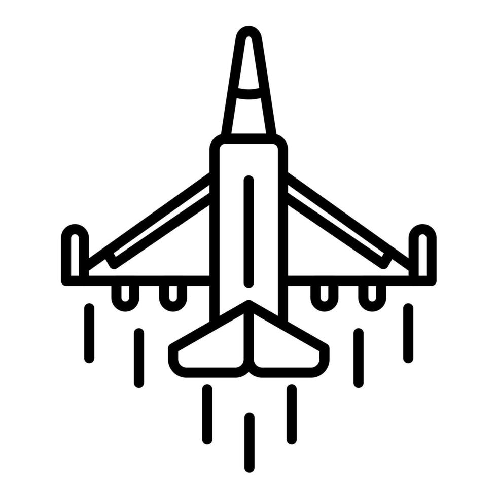 combattimento volo linea icona vettore