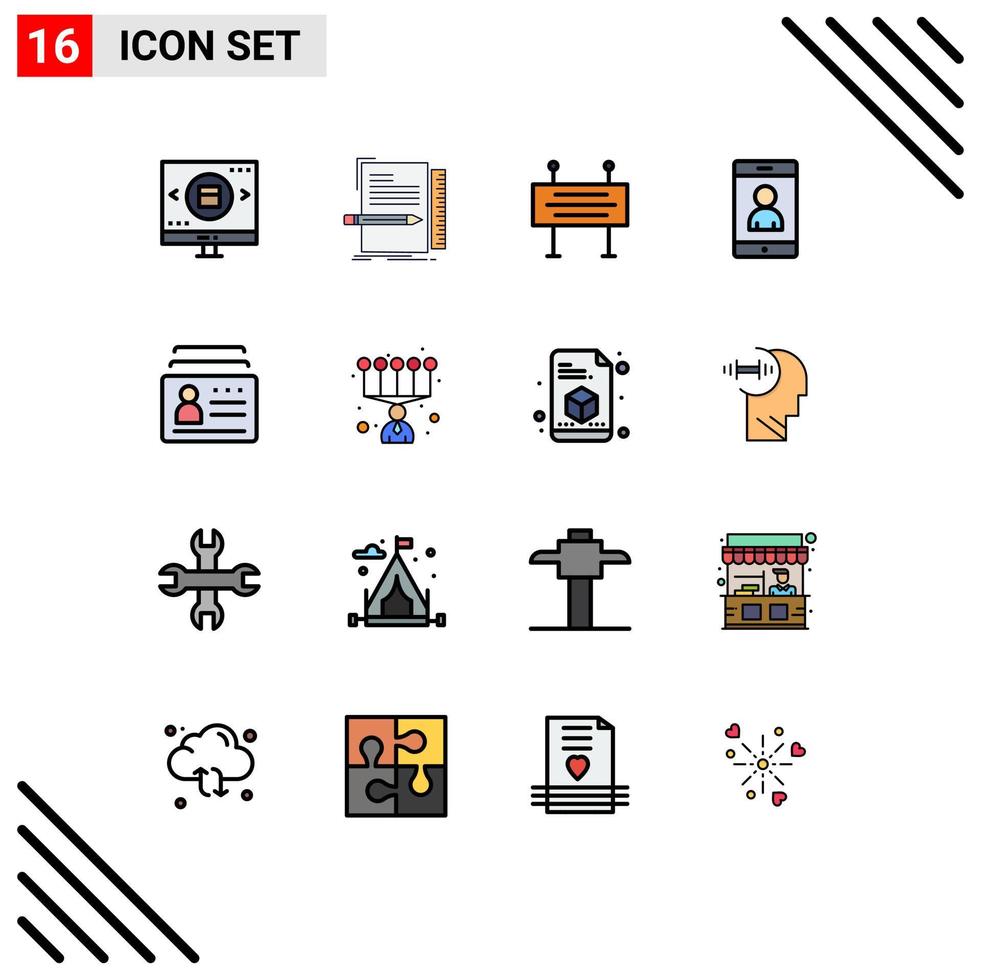 16 creativo icone moderno segni e simboli di distintivo cellula programmazione mobile traffico barriera modificabile creativo vettore design elementi