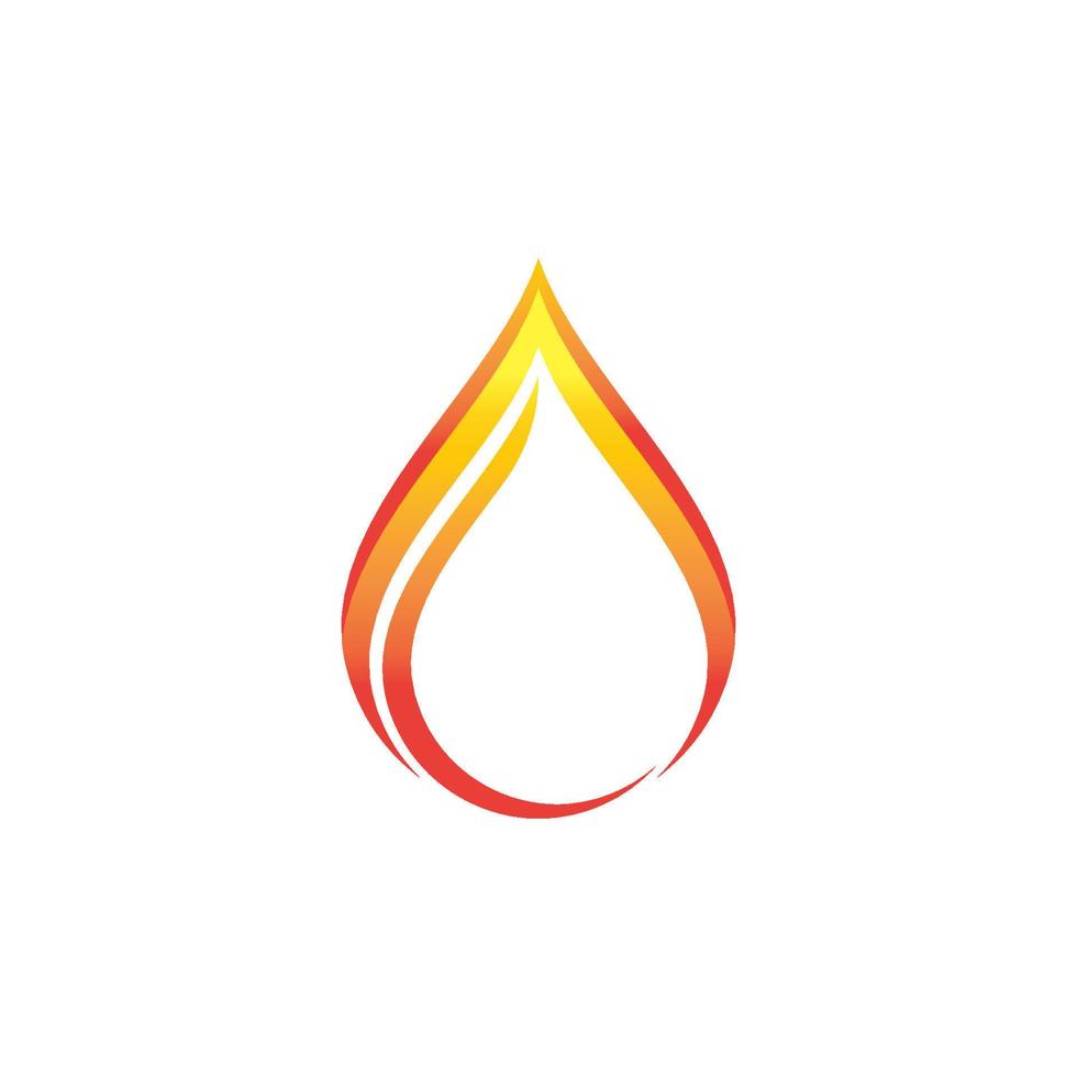 fuoco fiamma logo modello vettore icona olio, gas e energia logo