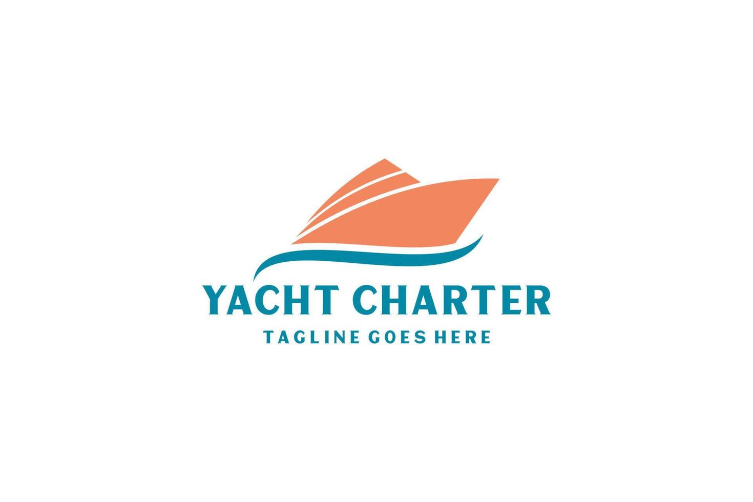 yacht crociera logo design ispirazione con minimalista arte stile. vettore