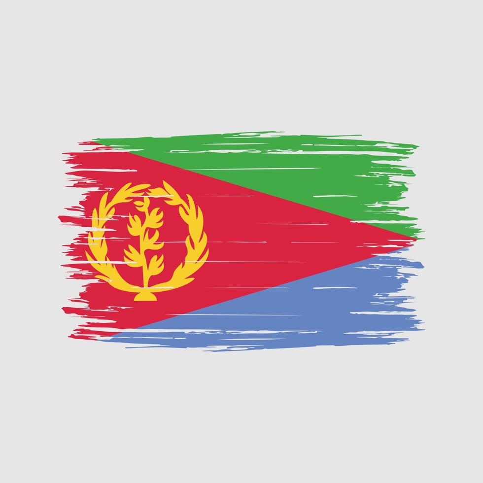 pennello bandiera eritrea vettore