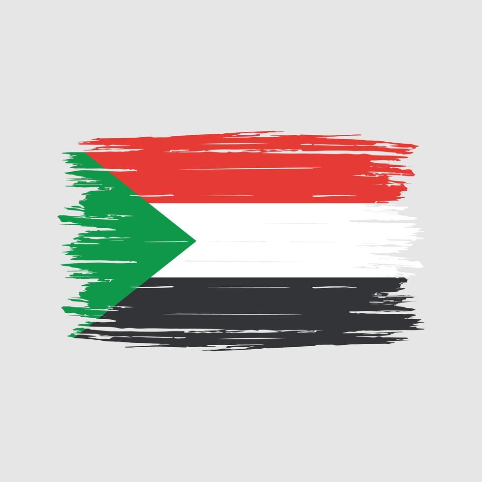 pennello bandiera del sudan vettore