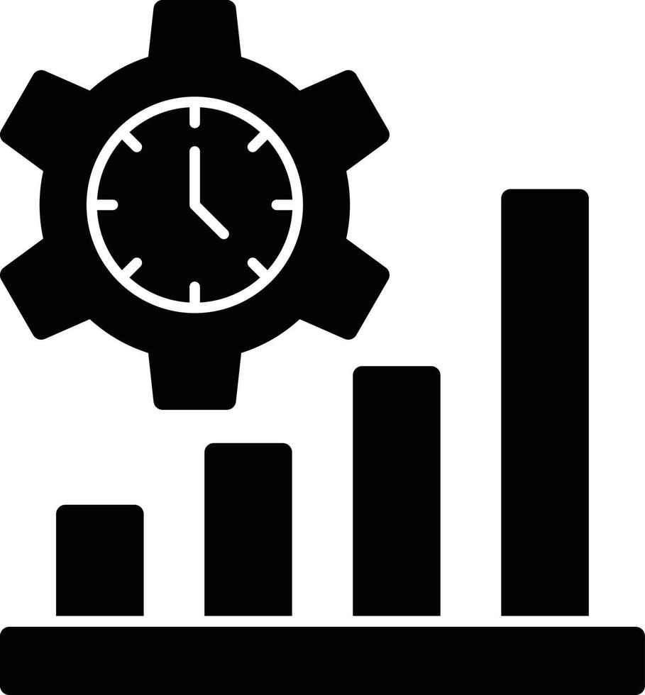 icona del glifo di efficienza vettore