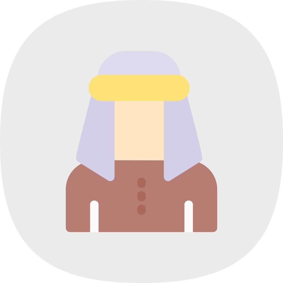 maschio beduino pieno icona vettore