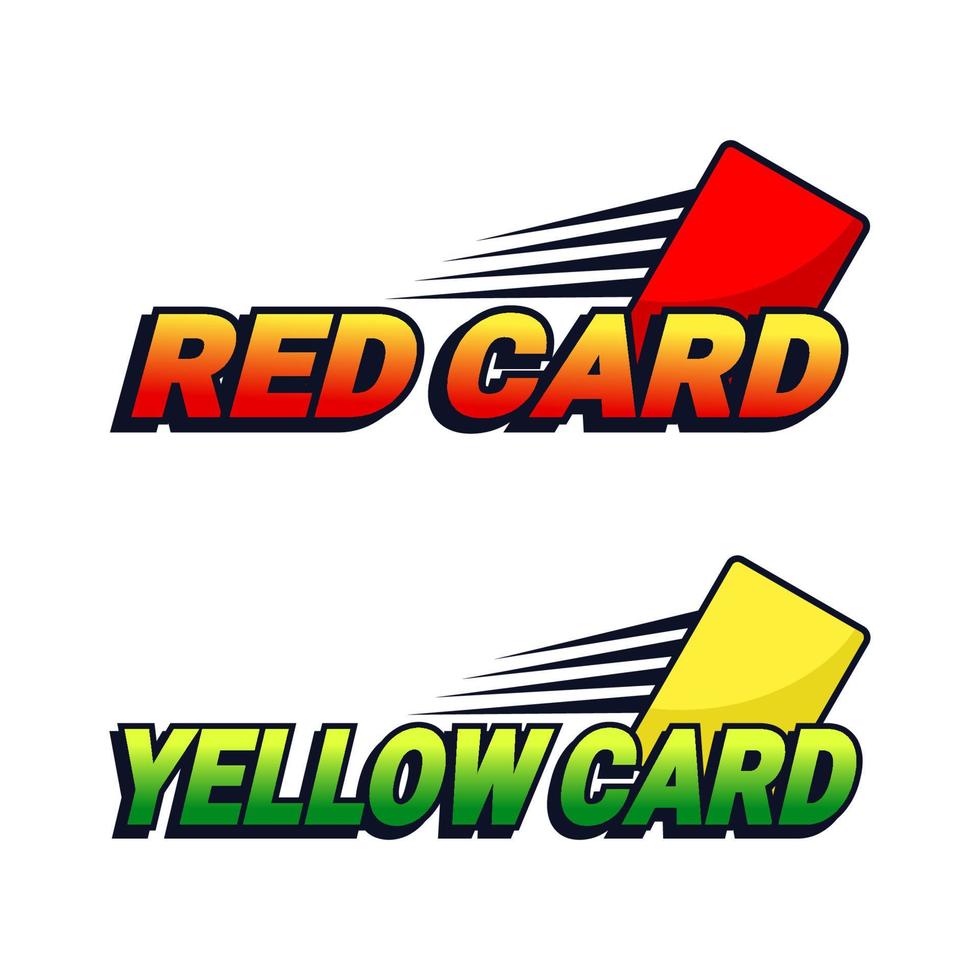 rosso carta e giallo carta nel calcio gioco vettore design