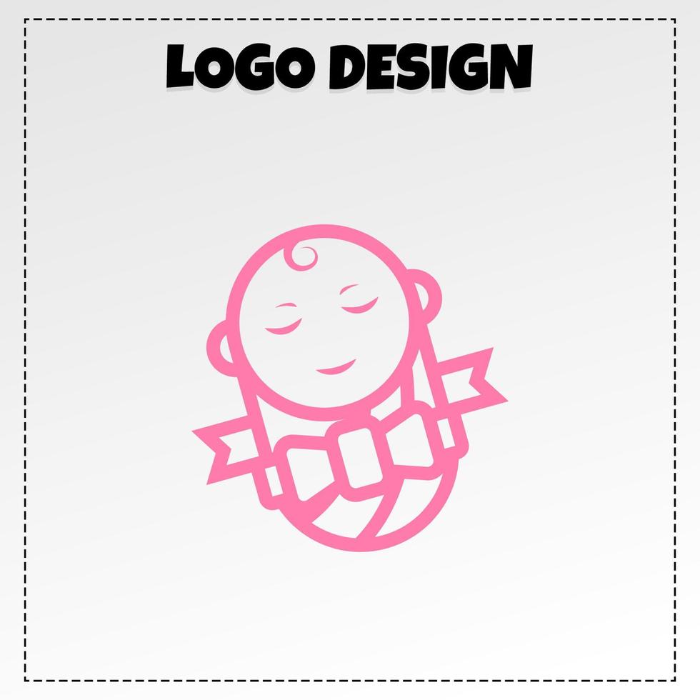 bambino negozio logo illustrazione vettore design