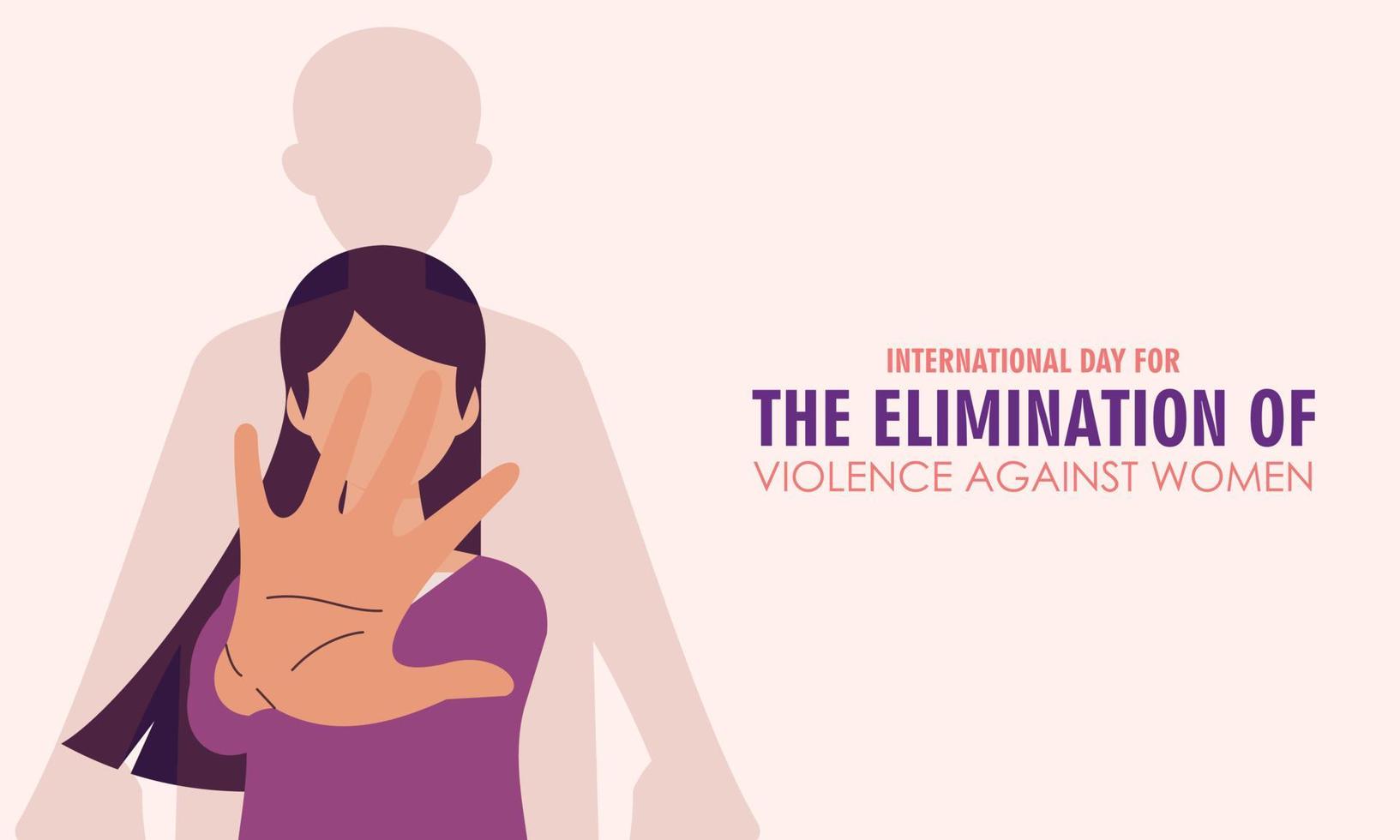 internazionale giorno per il eliminazione di violenza contro donne illustrazione vettore