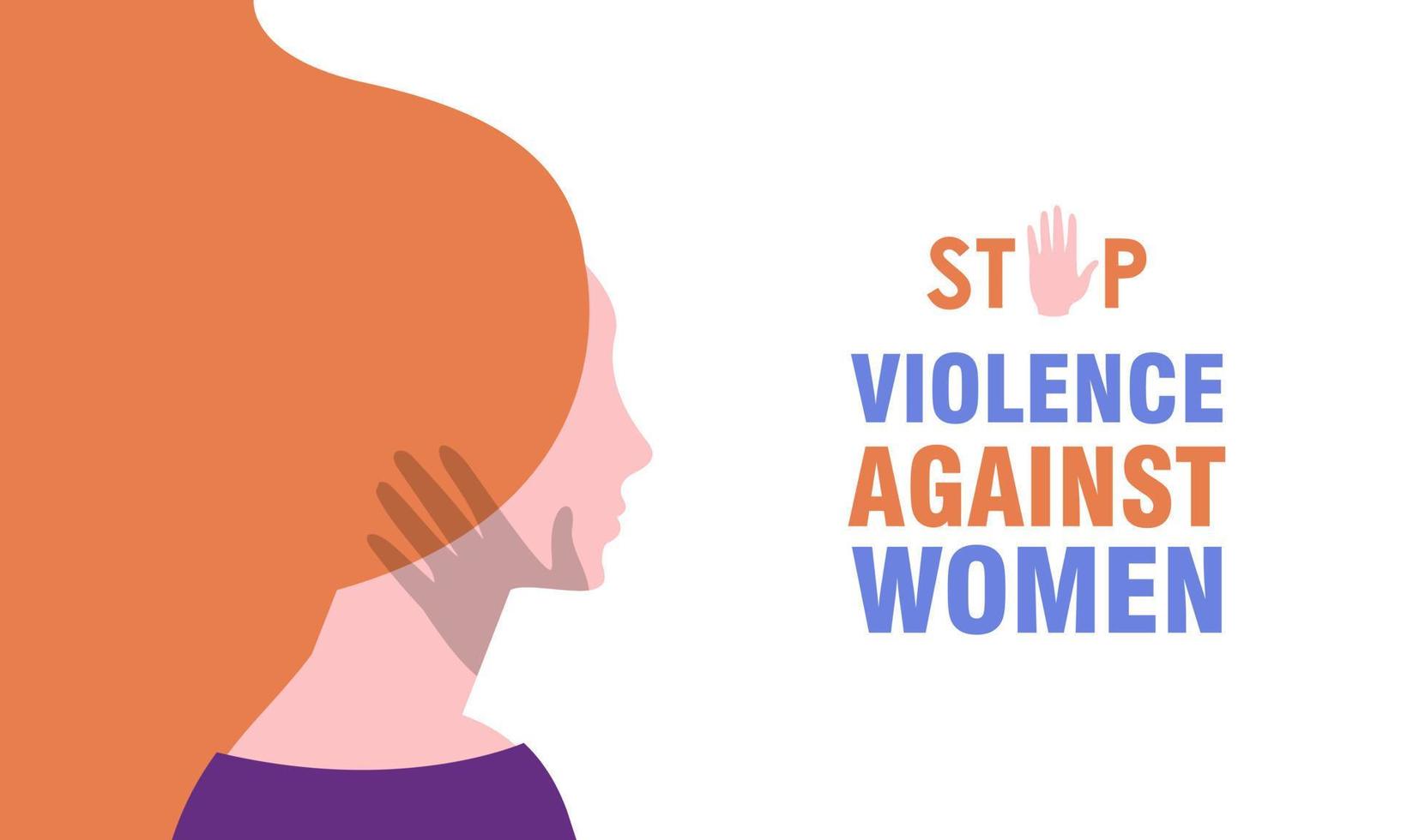 internazionale giorno per il eliminazione di violenza contro donne illustrazione vettore