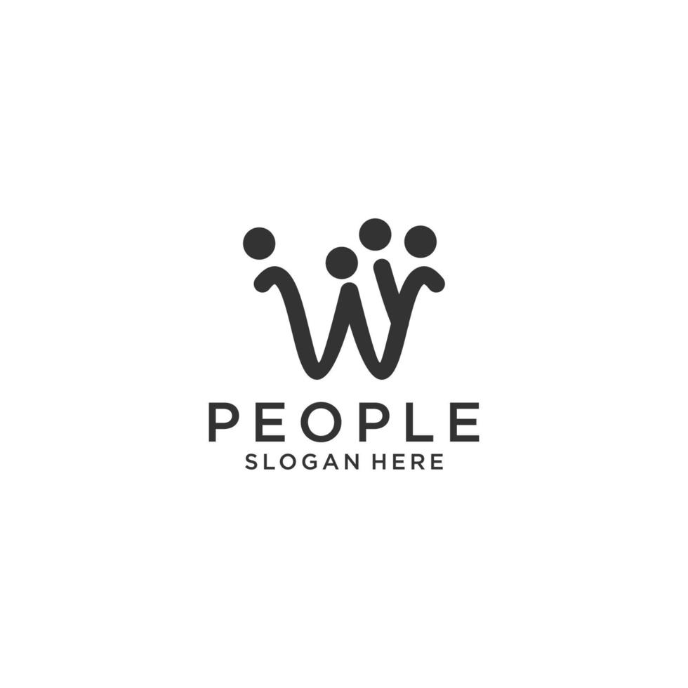 persone logo vettore icona design modello