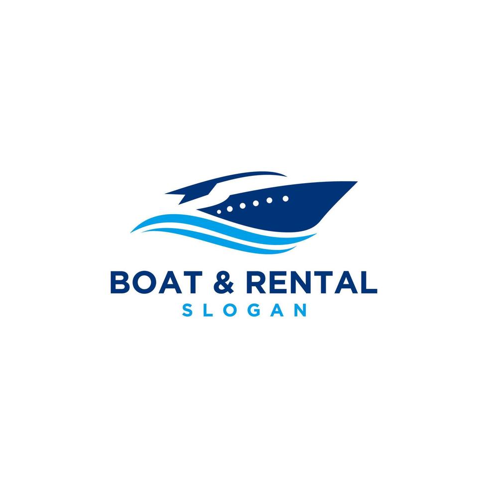 elemento di branding grafico vettoriale del modello di progettazione del logo della barca.