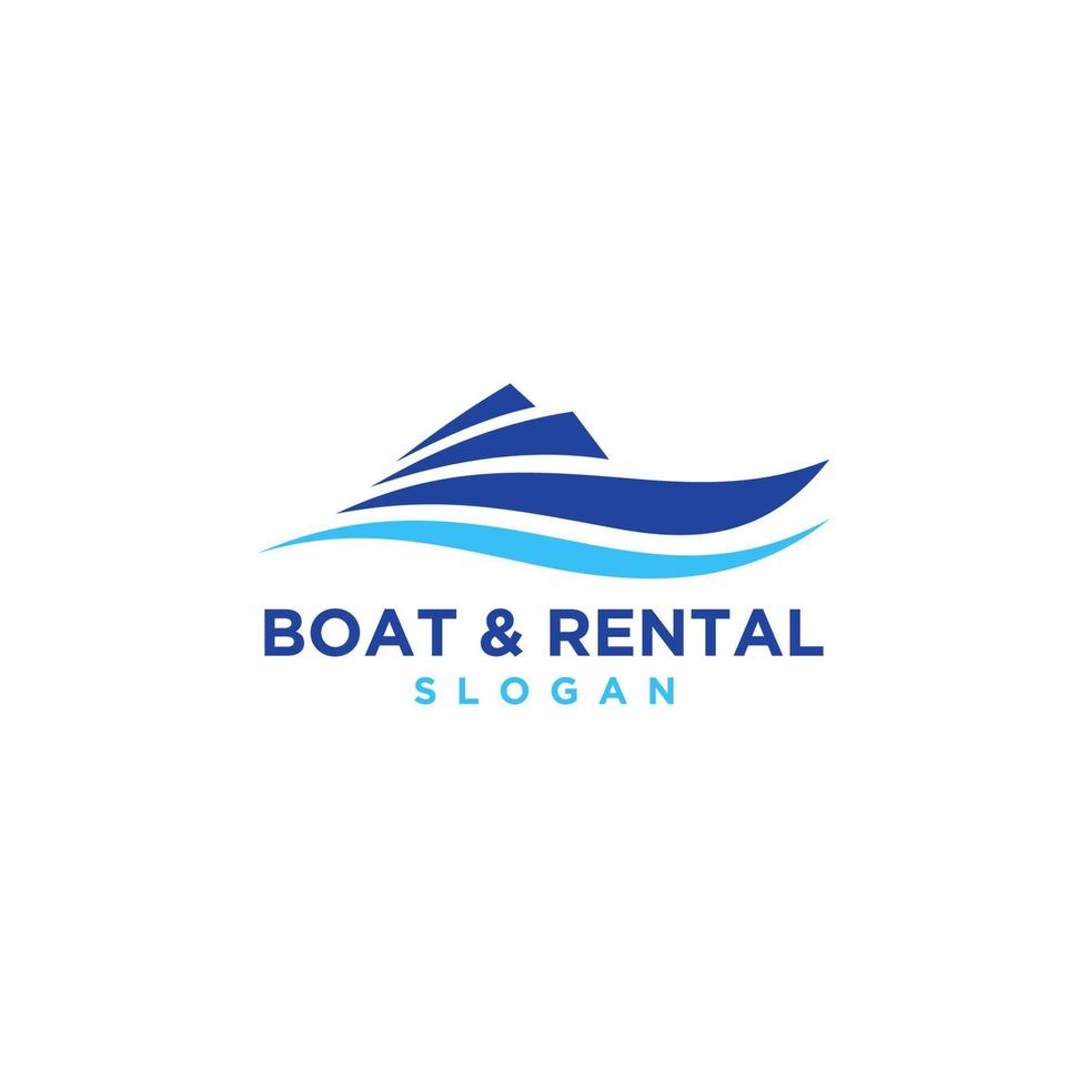 elemento di branding grafico vettoriale del modello di progettazione del logo della barca.