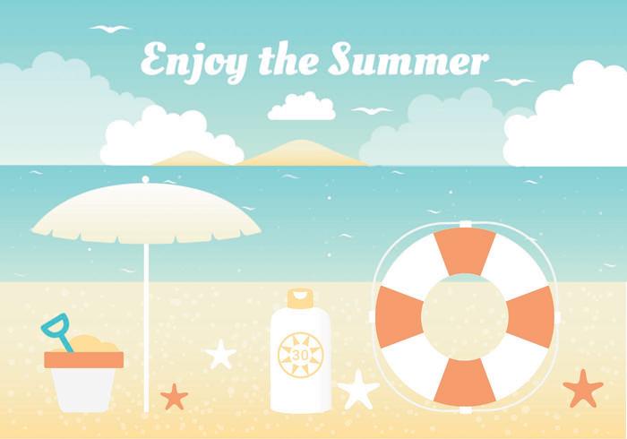 Elementi di vettore vacanze estive gratis
