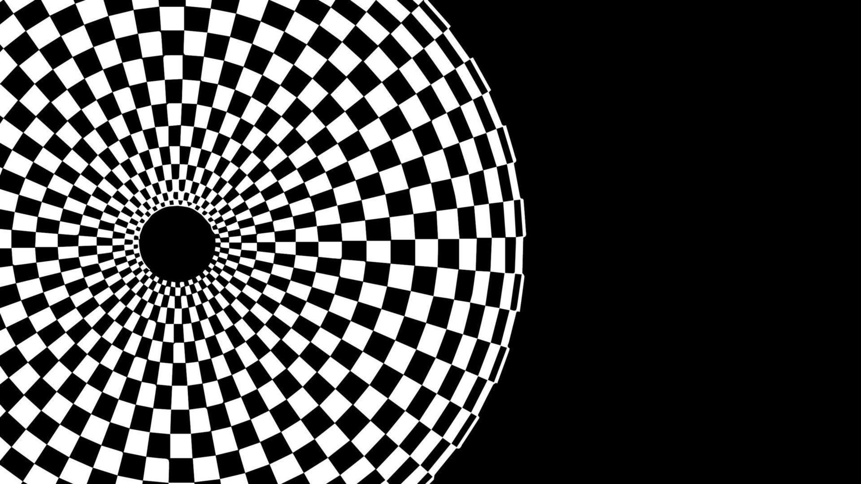 ottico illusione scacchi imbuto. eps 10 vettore illustrazione.