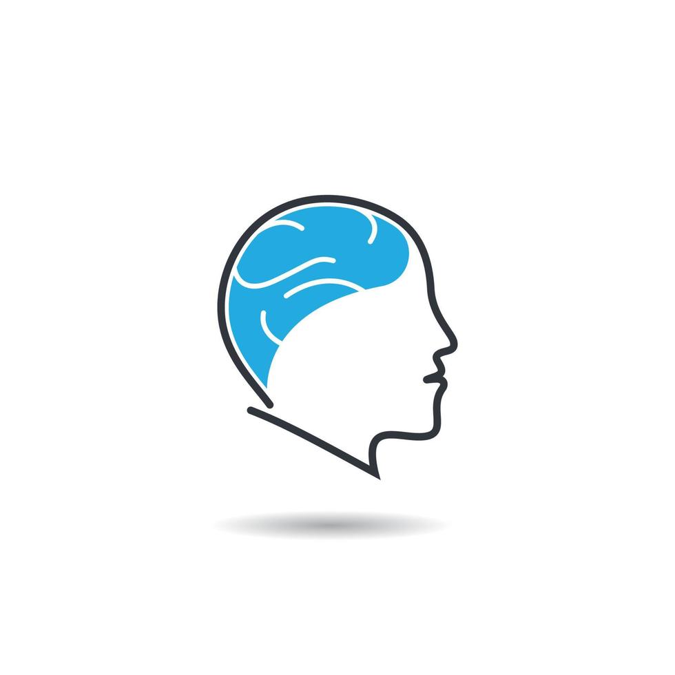 cervello simbolo vettore icona illustrazione