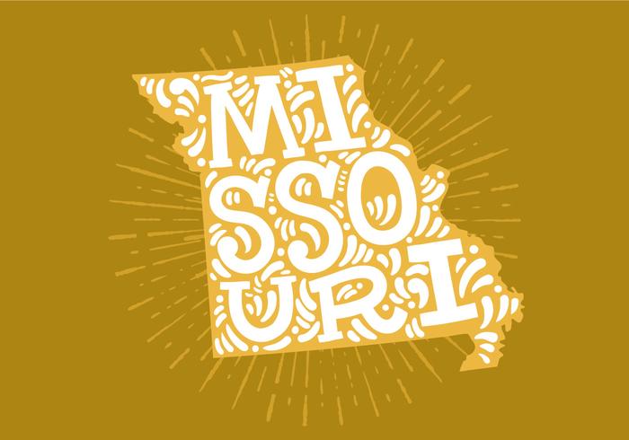 lettering dello stato del Missouri vettore