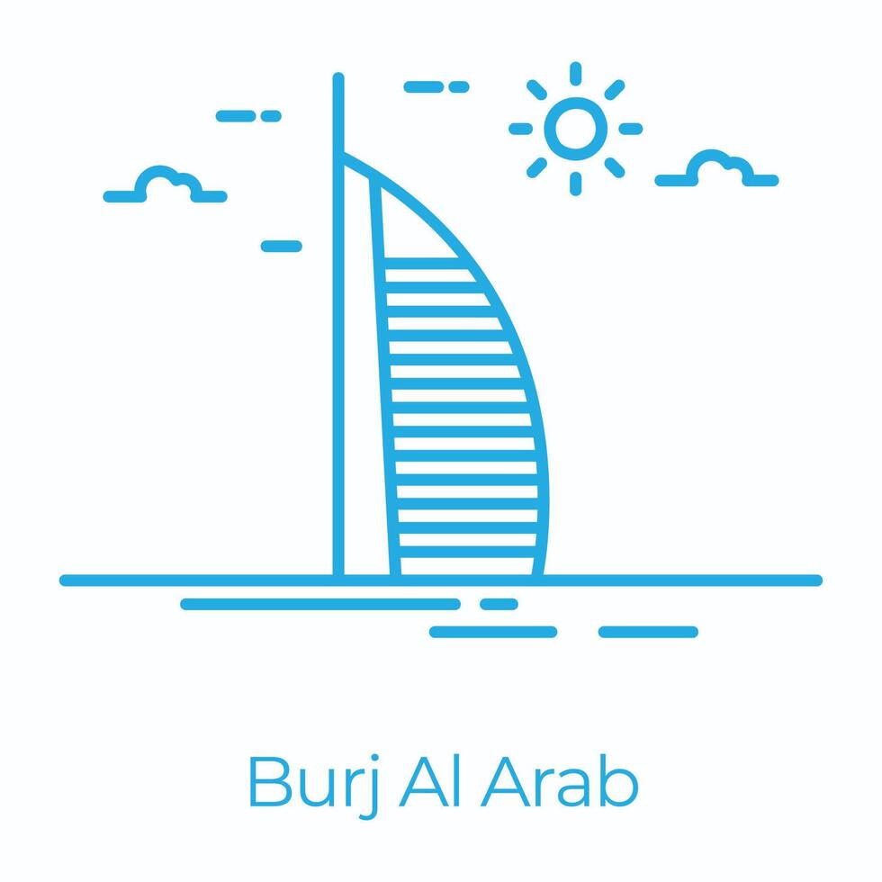 burj al arab vettore