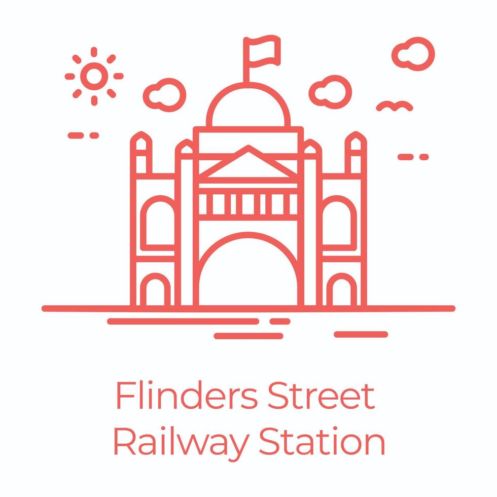flinders ferrovia stazione vettore