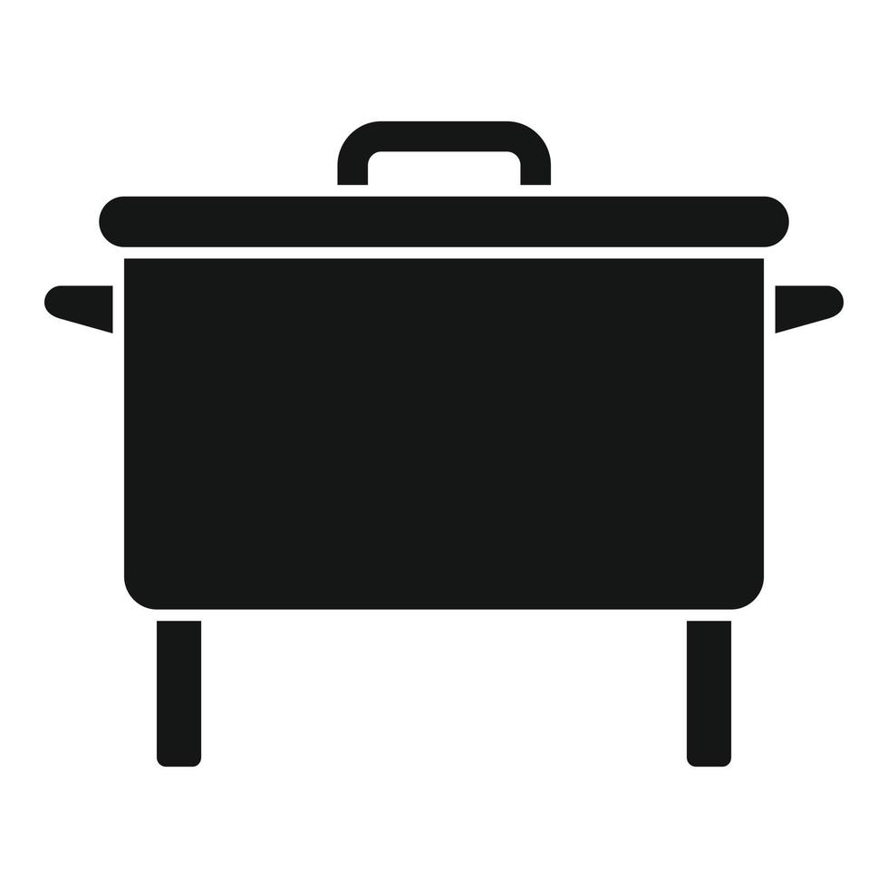 affumicatoio cucinare icona semplice vettore. bbq griglia vettore