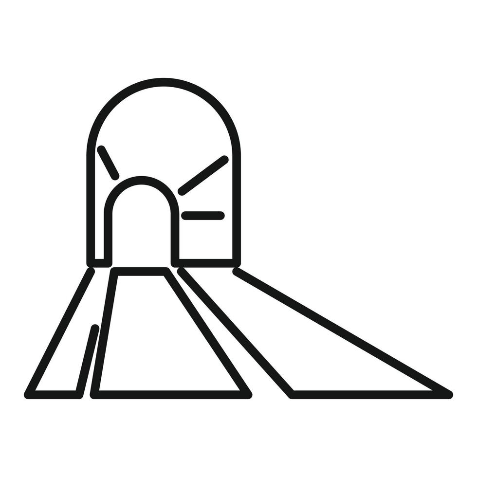 tunnel modo icona schema vettore. auto Ingresso vettore