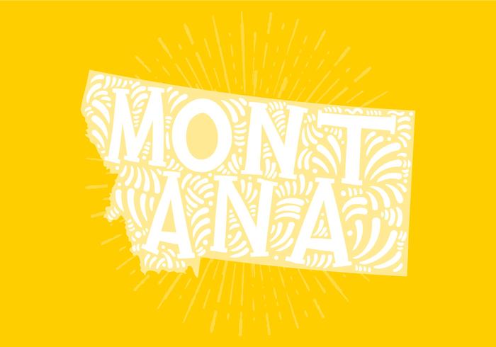Lettering dello stato del Montana vettore