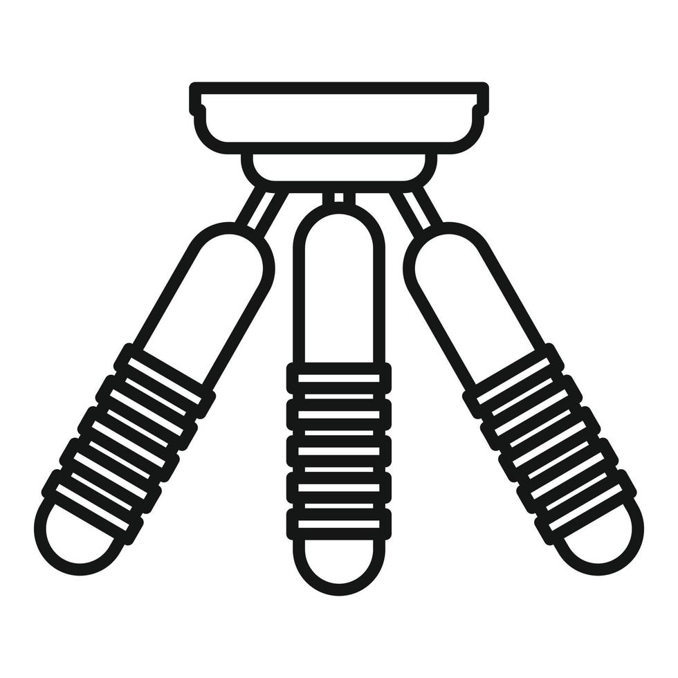 piccolo tripode icona schema vettore. telecamera mobile In piedi vettore