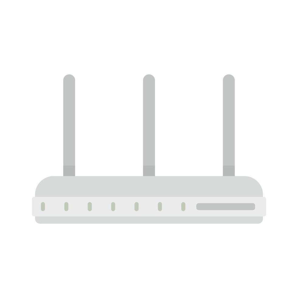 tre antenna router icona piatto isolato vettore