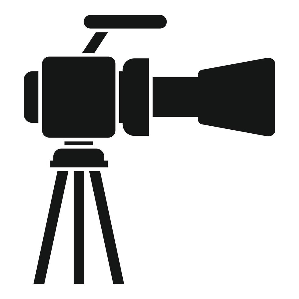 professionale cinema telecamera icona semplice vettore. video film vettore