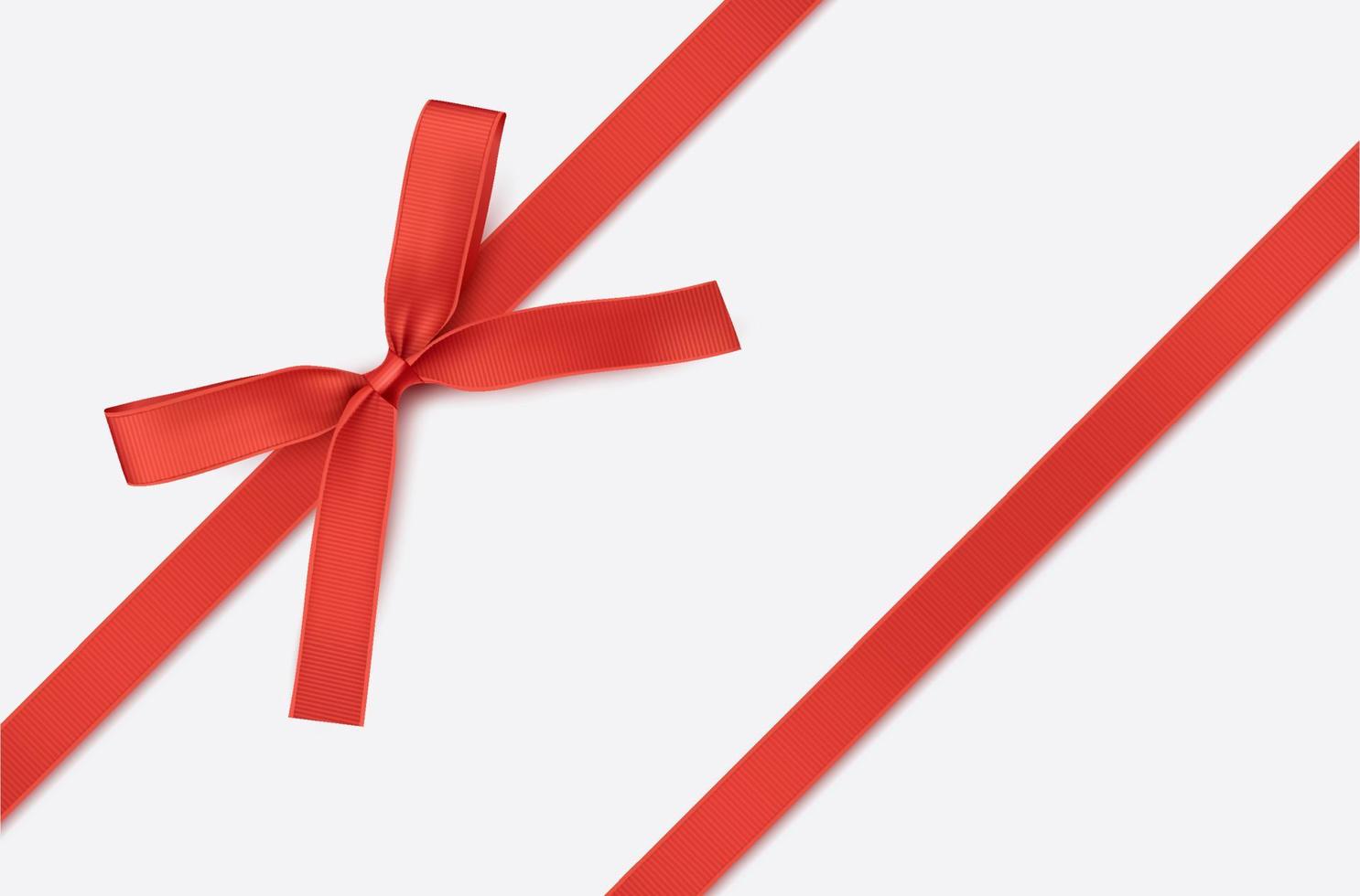 rosso nastro e arco isolato. vettore decorazione per regalo carte, per regalo scatole o Natale illustrazioni