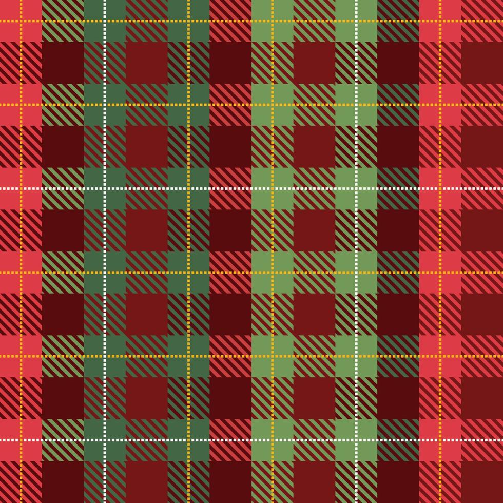 Natale rosso verde scacchi sfondo, plaid struttura senza soluzione di continuità modello tessuto scacchi sfondo, percalle sfondo vettore