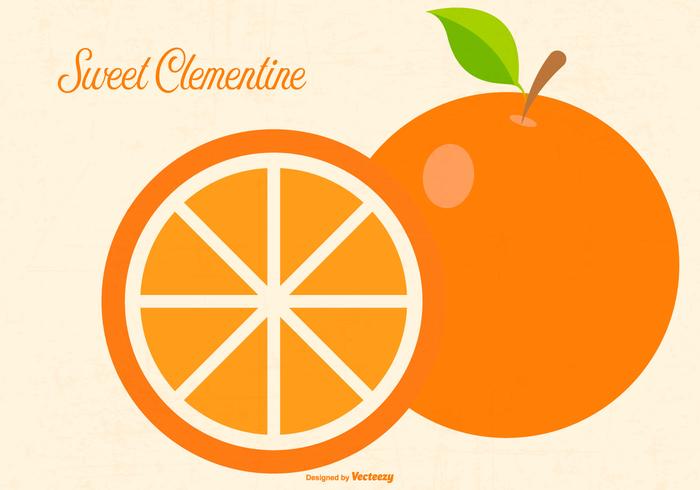 Illustrazione piatta Clementine vettore