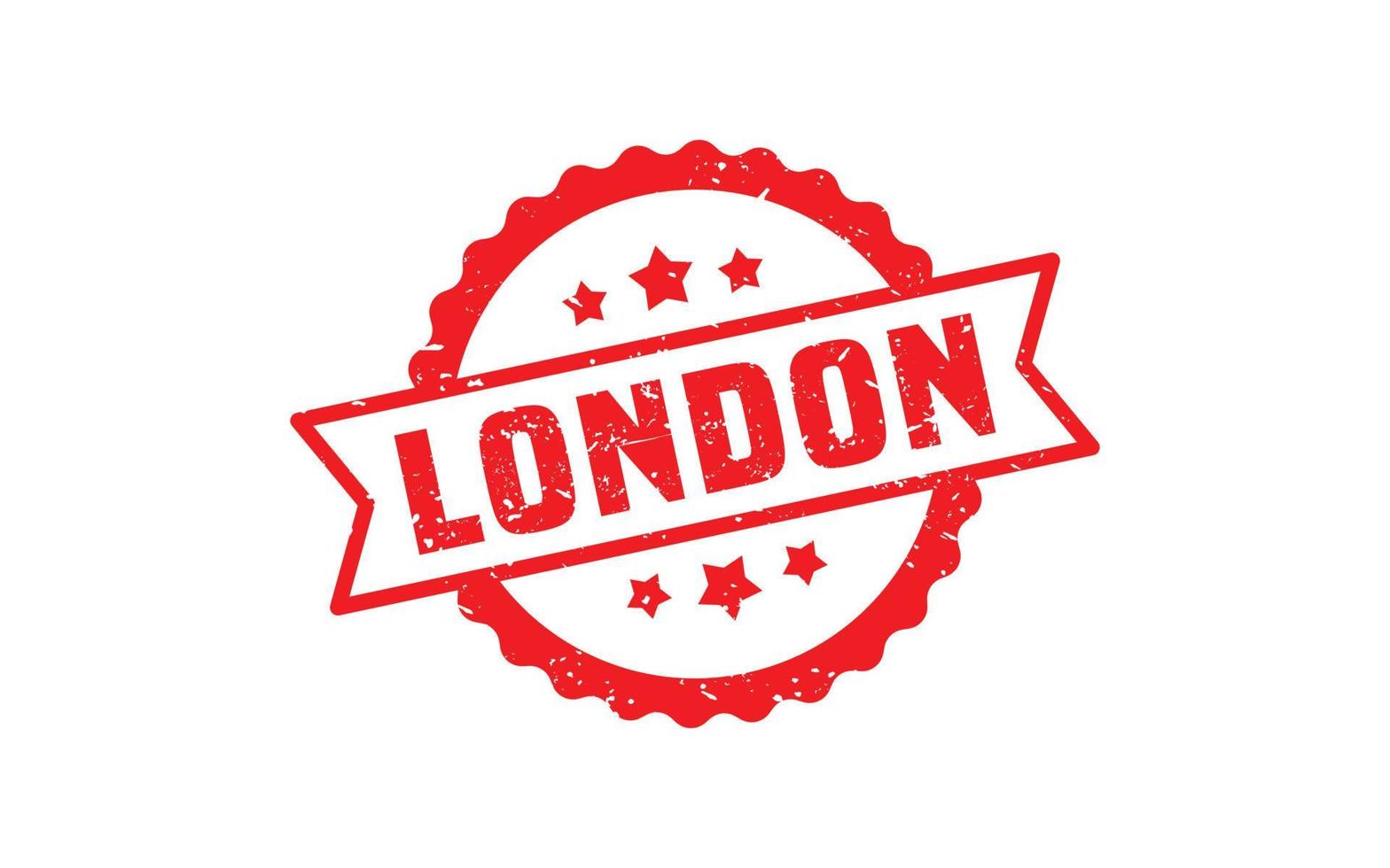 Londra gomma da cancellare francobollo struttura con grunge stile su bianca sfondo vettore