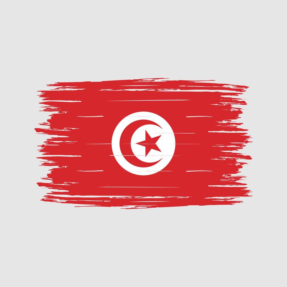pennello bandiera tunisia vettore