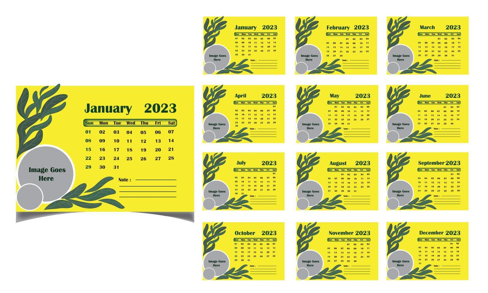 calendario design disposizione templet design vettore