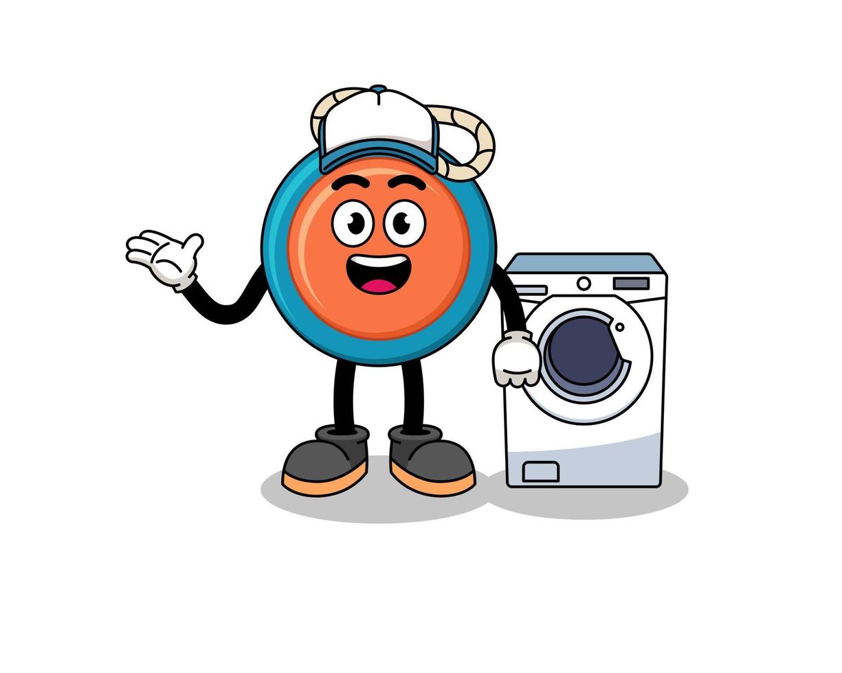 yoyo illustrazione come un' lavanderia uomo vettore