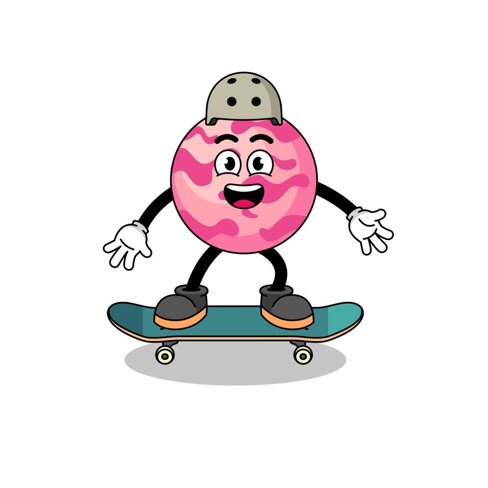 ghiaccio crema notizia in anticipo portafortuna giocando un' skateboard vettore