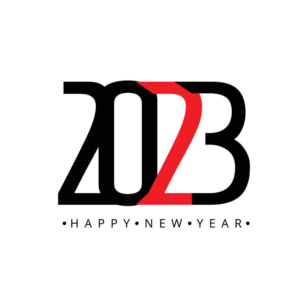 saluto carta contento nuovo anno testo 2023 celebrazione sfondo vettore