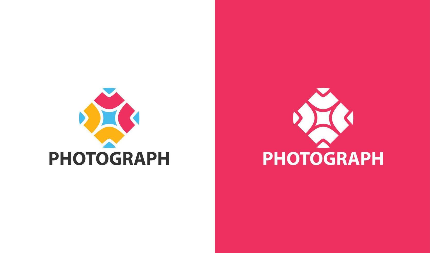fotografia studio logo semplice design vettore