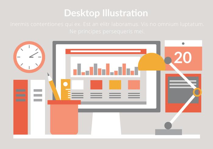 Illustrazione vettoriale desktop gratis